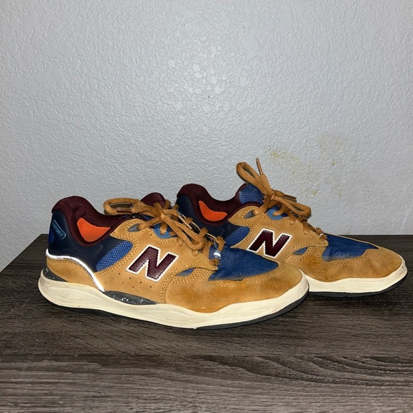 New Balance Men’s Blue and Brown Sneakers - Picture 1 of 5